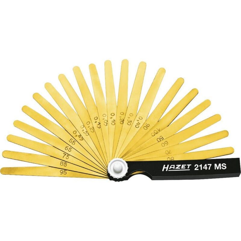Hazet - 2147MS Jauge d'épaisseur 0.05 - 1 mm Nombre de jauge: 20
