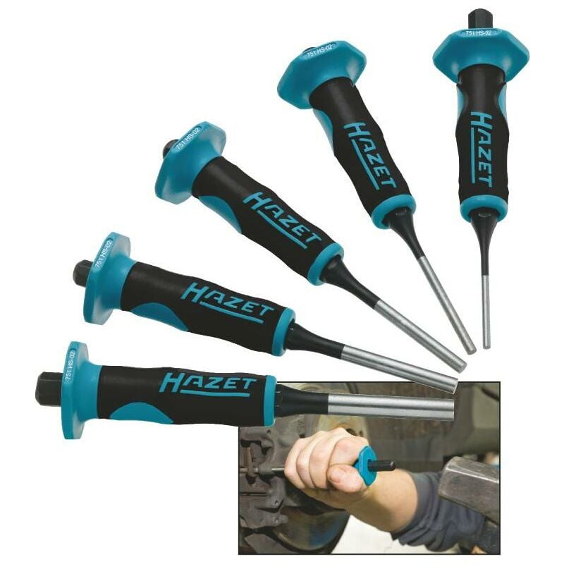 Hazet - Jeu de chasse-goupilles avec protège-main 5pcs 751HS/5 C79239