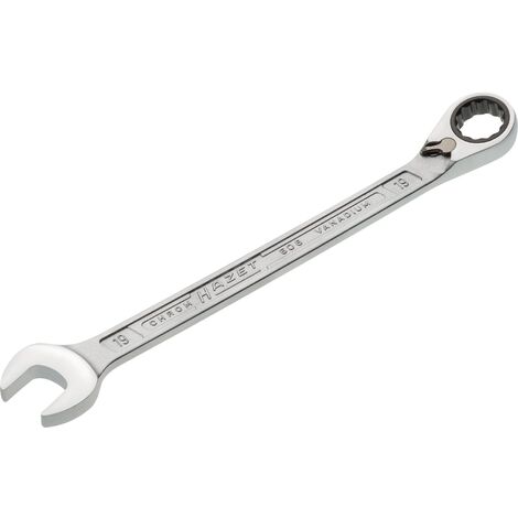 Hazet Knarren Ring-Maulschlüssel, Außen-Doppel-Sechskant-Tractionsprofil, 19 mm