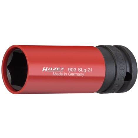 HAZET Kraft-Steckschlüssel-Einsatz (6-Kant) 903SLG-21 s: 21 mm Vierkant hohl 12,5 mm (1/2")