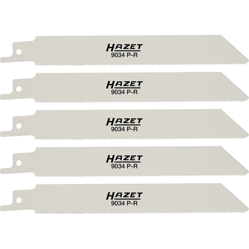 Lames pour scie sabre réciproque · 18 dents / pouce · denture crantée · en biais · longueur totale : 153 mm 9034P-R/5 ∙ Longueur : 153 mm