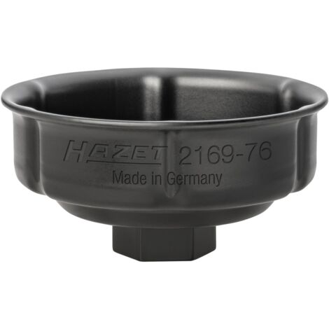 Hazet Ölfilter-Schlüssel, Vierkant hohl 12,5 mm (1/2), Rillenprofil, 85 mm, Art.Nr. 2169-76