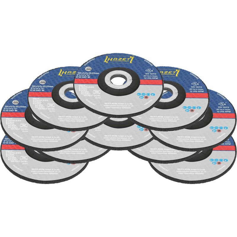 Serie dischi sgrossatori ∙ 125 x 6 x 22,23 mm (5 x 1⁄4 x 7⁄8&34) 9233-011/10 ∙ 10-pezzi