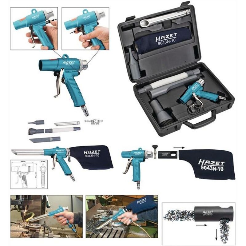 Hazet - Pistolet aspirant/soufflant réversible 9043N-10