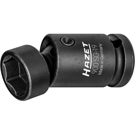 Hazet Schlag-, Maschinenschrauber Gelenk-Steckschlüsseleinsatz, Sechskant, 1/2 (12,5 mm) Vierkant hohl, Außen Sechskant-Tractionsprofil, SW 19 mm