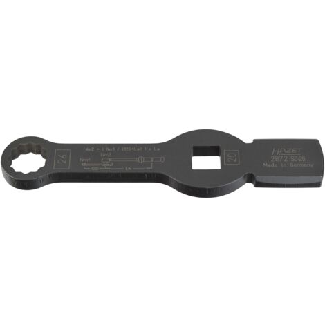 HAZET Schlag-Ringschlüssel (Doppel-6kt.) mit Schlagflächen 2872SZ-26 Vierkan
