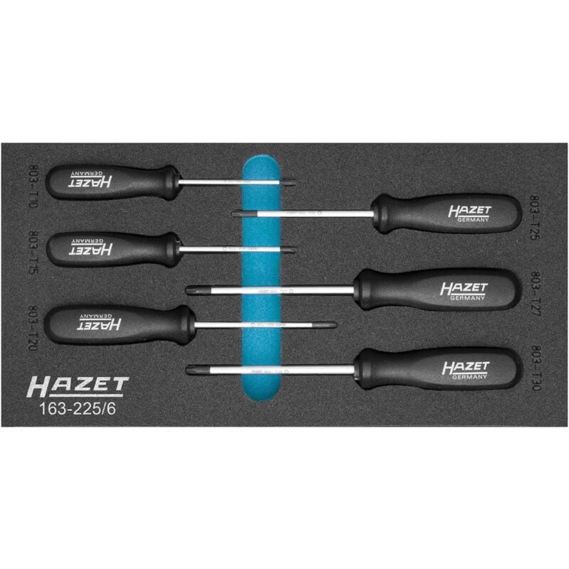 Image of Schraubendreher Satz torx, Innen torx Profil, T10 - T30, Anzahl Werkzeuge: 6 - Hazet