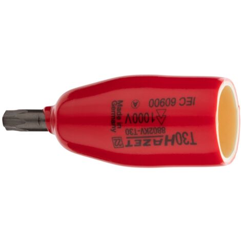 Hazet Schraubendreher-Steckschlüsseleinsatz, schutzisoliert 8802KV-T30, 3/8 (10 mm) Vierkant hohl, Innen TX Profil, SW T30