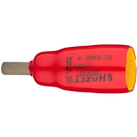 Hazet Schraubendreher-Steckschlüsseleinsatz, Vierkant hohl 10 mm (3/8), Innen-Sechskant Profil, 6 mm, kurz