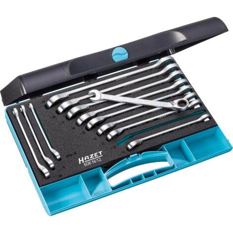 HAZET  Set di chiavi combinate a cricchetto  12 pezzi  in