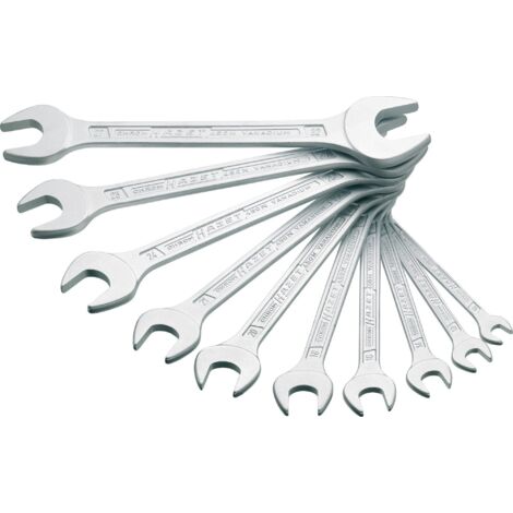 HAZET  Set di chiavi inglesi doppie  10 pezzi  cromate