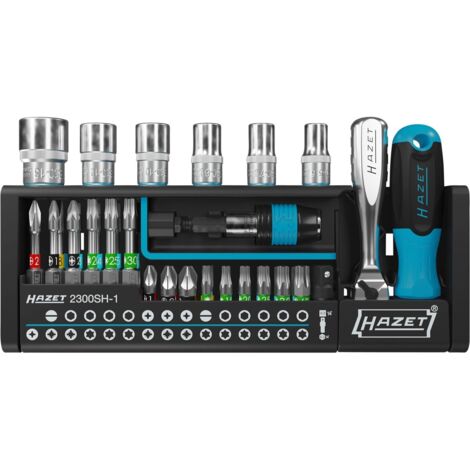 Hazet SmartHolder 2300SH-1 Bit-Set 39teilig Schlitz, Kreuzschlitz Phillips, Kreuzschlitz Pozidriv, I