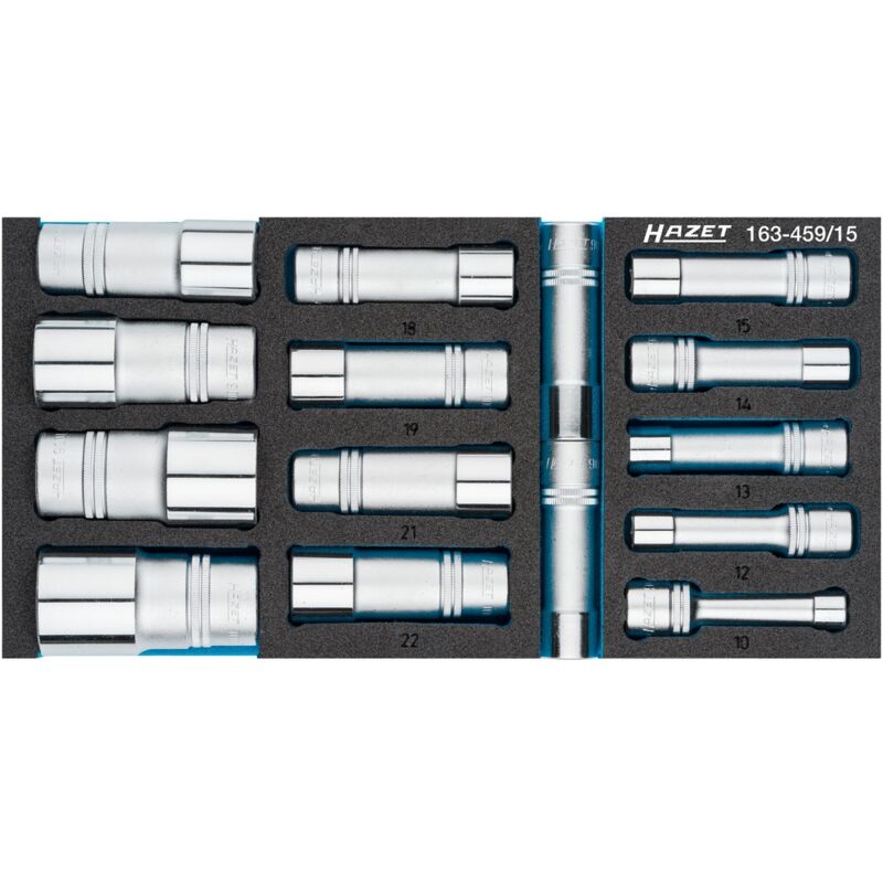 Steckschlüssel-Satz 163-459/15 Vierkant hohl 12,5 mm (1/2 Zoll) Außen- - Hazet