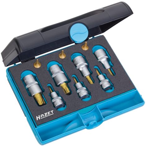 HAZET Werkzeug-Satz TORX® 1557/10 Vierkant hohl 6,3 mm (1/4 Zoll), Vierkant ho