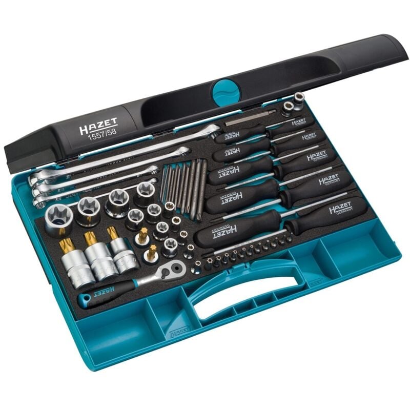 Image of Werkzeug-Satz torx® 1557/58 Vierkant hohl 6,3 mm (1/4 Zoll), Vierkant ho - Hazet