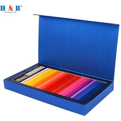 H&B Colors Set de lapices 121PCS Suministros profesionales de arte 72 Lapices profesionales de acuarelas Sacapuntas de lapices de colores metalicos Herramientas de pintura de bocetos para estudiantes Ninos Decoracion de fiestas en el hogar Proyectos de br