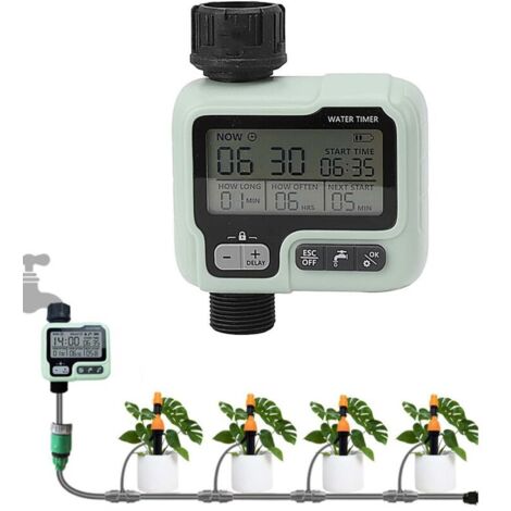 HCT-322 Programmable Manual/Auto Irrigation Timer, Battery Not Included