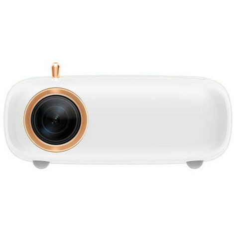 HD Projector Portable White Wireless Bluetooth Same Screen Home Projector 720P (1280 × 720)