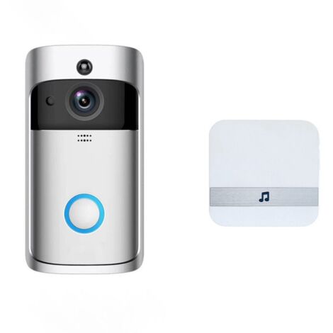 HD WiFi Doorbell Camera, Wireless Connectivity, Motion Sensor, Audio Detector, Night Mode, iOS and Android Compatible, Wireless Security Camera, Doorbell, Receiver Included