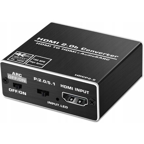 HDMI 2.0 TOSLINK EXTRACTOR ARC 5.1 CONVERTIDOR HDCP