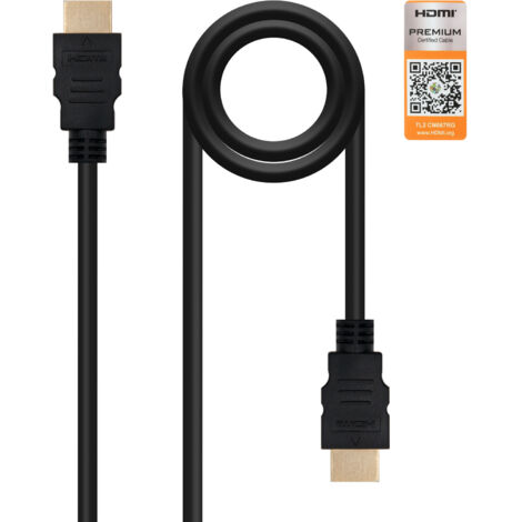Hdmi A Hdmi Cavo Hdmi Supporta 4k@60hz Risoluzioni 1 metro Nero 10.15.3601