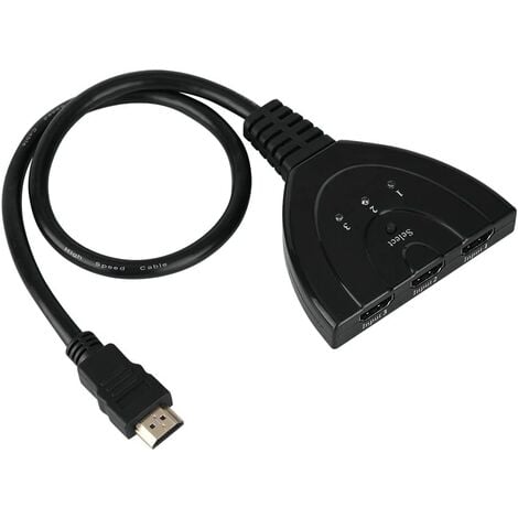 HDMI Audio Converter Video Switcher 1080P Split Signal Adapter Konvertierungskabel HDMI 3 in 1 Ausgang (50cm)