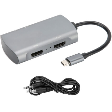 HDMI/F+MIC auf HDMI/F+Audio+Type-C/M Audio-Video-Aufnahmekarte mit lokalem Loop-Ausgang