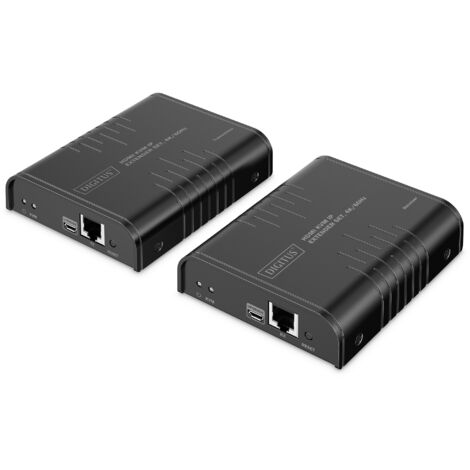 HDMI IP KVM Extender Set - 4K/60Hz - 120/200m - One-to-Many Outputs - CAT - Black [DS-55355]