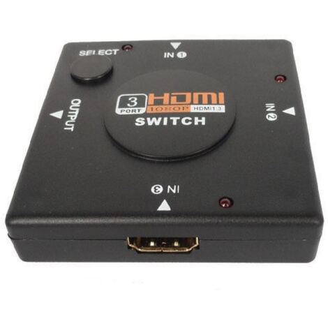Hdmi Switch 1080p Hdmi 3 Porte Xbox, Ps3,decoder Et Pc, Dvd, Video Projet