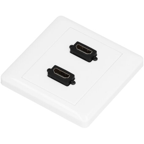 HDMI-Wanddose mit 2 Buchsen-zu-Buchsen-Anschlüssen, Ethernet- und Koaxialkabel