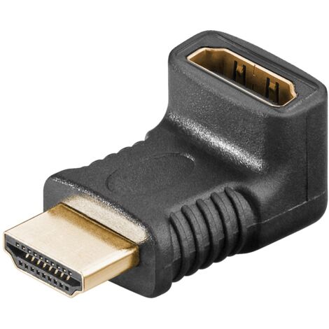 HDMI™-Winkeladapter 90° vertikal, 4K/60Hz, HDMI™-Stecker (Typ A)  HDMI™-Buchse (Typ A).