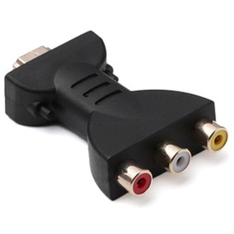 HDMI-zu-AV-Adapter, HDMI zu RGB für RCA-Komponenten-Konverter 1080P Audio- und Video-Synchronisierungsadapter NPTERBL
