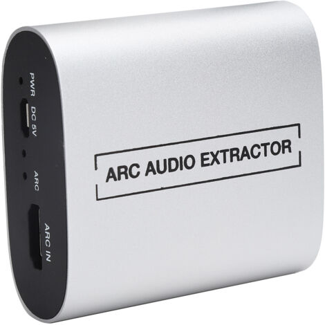 HDMI-zu-optischer-Audio-Extraktor mit DAC-Konverter, ARC-Adapter für Heimkino, Silber