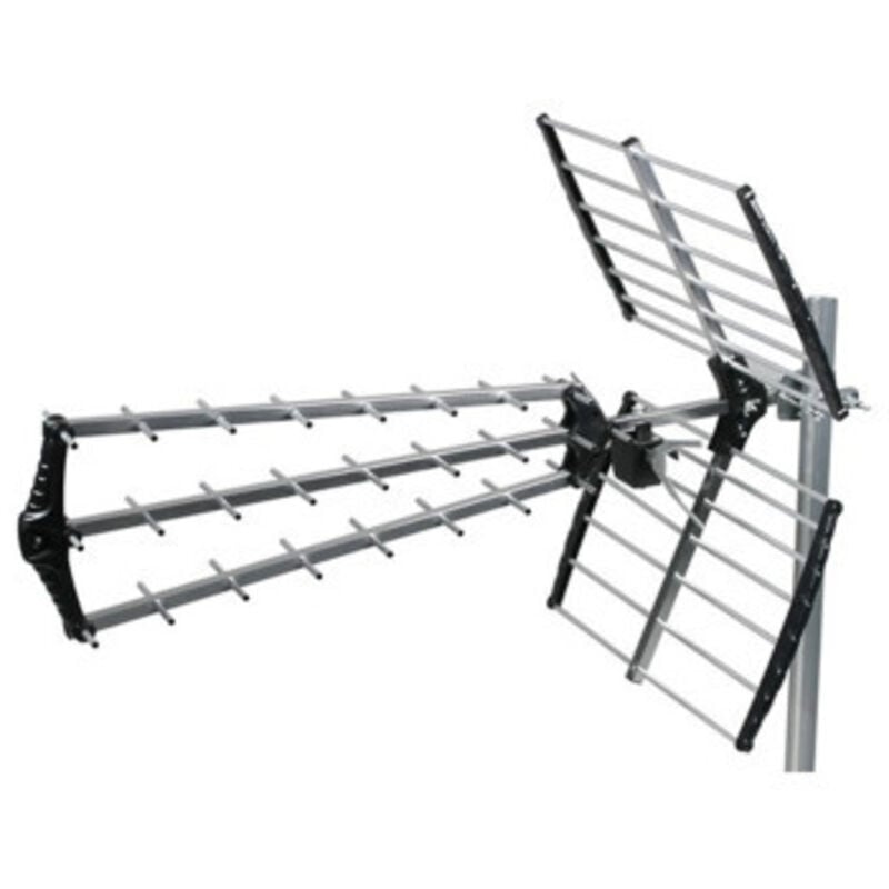 Antenne tnt trinappe prémontée gain 18dB uhf rateau terrestre toit maison - Hdsat