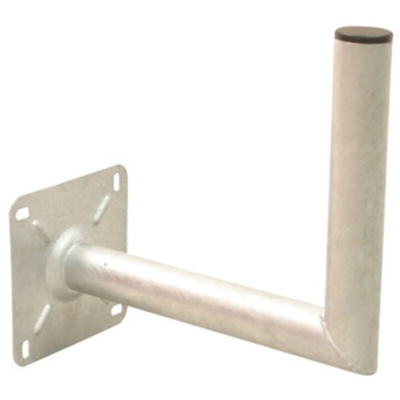 HDSAT Bras coudé Diamètre 50mm Déport 350mm Acier Galva Fixation Antenne tnt Satellite