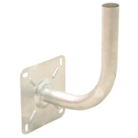 HDSAT BRAS COUDE Déport 240 mm Diamètre 40mm Hauteur 280 mm Support mural parabole acier galva