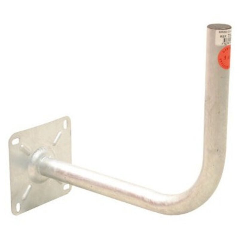 HDSAT BRAS COUDE Déport 40cm Diamètre 40mm Fixation parabole support mural Acier Galva