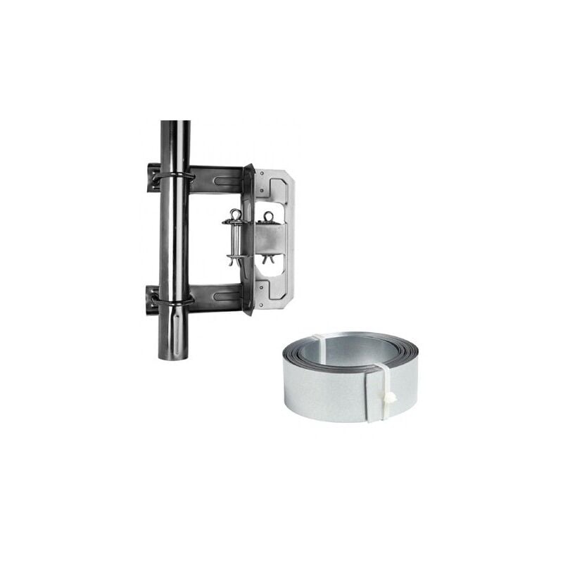 Cerclage cheminée simple Galvanisé 2 tendeurs + Feuillard Galvanisé 20m - Hdsat