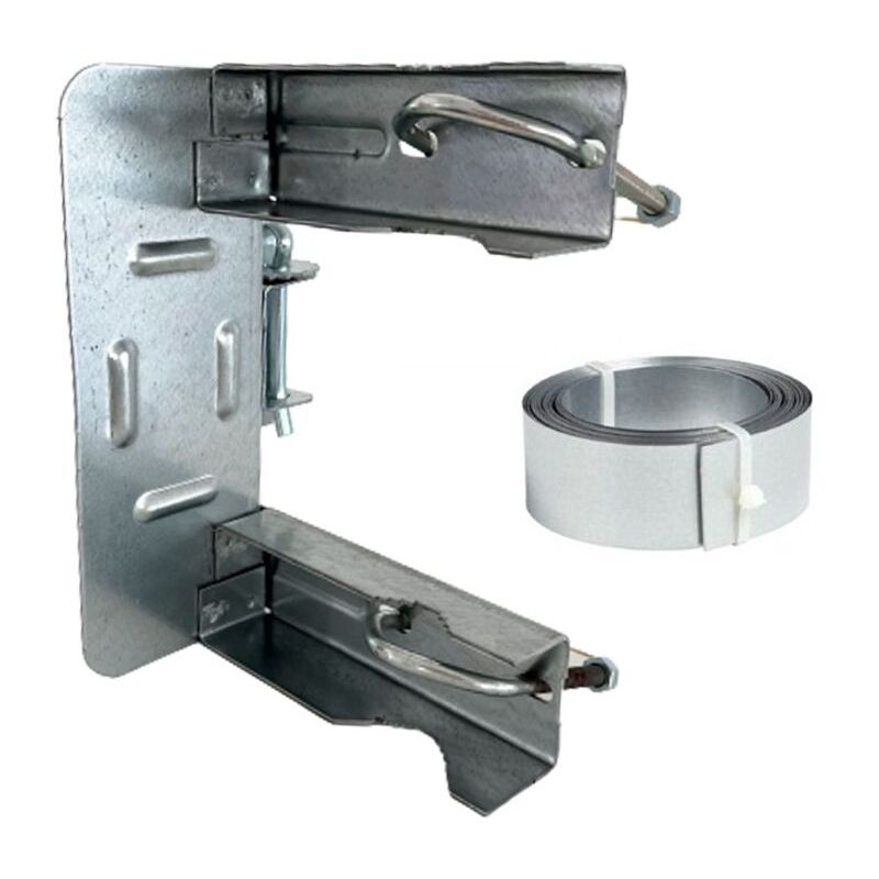 Cerclage cheminée simple Galvanisé 2 tendeurs + Feuillard Galvanisé 5m - Hdsat