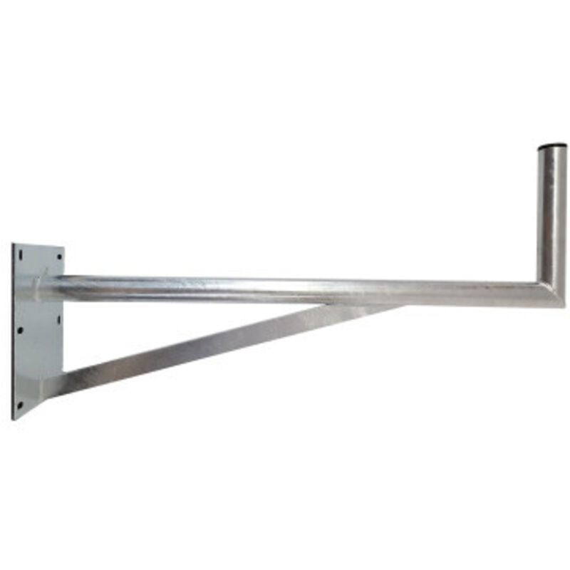 HDSAT JUMBO100 Bras Coudé Grand Déport 100 cm Diamètre 50 mm Fixation Antenne Parabole Satellite Mur Toit