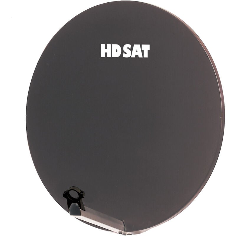 Hdsat - Parabole satellite fibre composite gris anthracite 85cm + brides inox Anti Corrosion