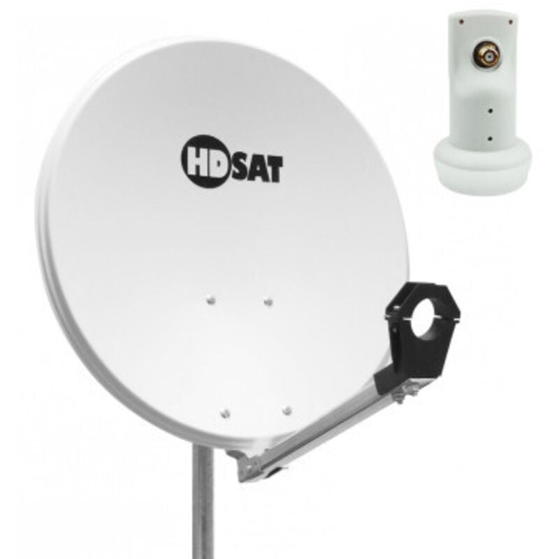 Hdsat - Pack Parabole satellite aluminium 60cm + lnb Single hd