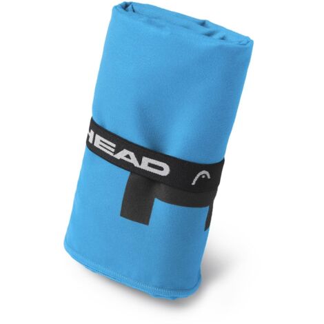 HEAD Active - Asciugamano Microfibra con Elastico, Asciugamano Palestra Leggero Rapida Asciugatura, Valido come Telo Multiuso - Asciugamani Bagno Assorbente Salvaspazio da Viaggio 70x140, Uniform Blue