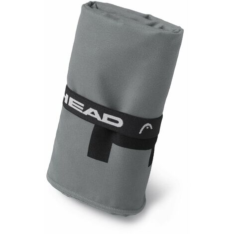 HEAD Active - Asciugamano Microfibra con Elastico, Asciugamano Palestra Leggero Rapida Asciugatura, Valido come Telo Multiuso, Asciugamani Bagno Assorbente Salvaspazio Viaggio 70x140, Night Shade Grey