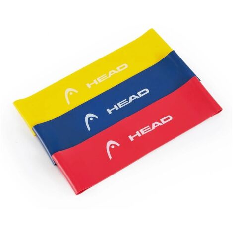 HEAD Bande Elastiche Lattice 3pz Resistenza Lieve/Media/Pesante Giallo Blu Rosso