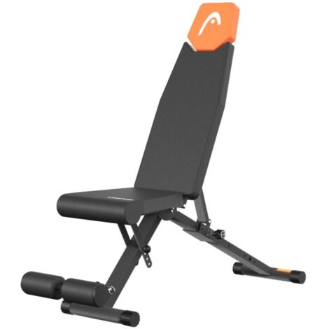 HEAD Panca Fitness Regolabile 120kg Acciaio Ripiegabile Schienale 5 Posizioni