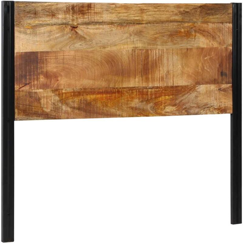 Headboard 120 Cm Solid Wood Mango And Iron Vidaxl