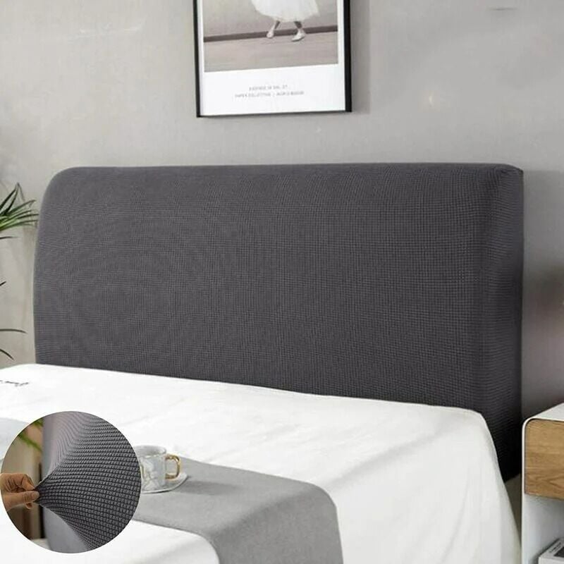 Headboard Cover,Headboard Protective Cover Dustproof Washable Headboard Cover Full Pack 360° Gray 150cm Suitable for headboard 140-170cm