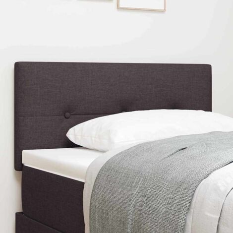 Headboard Height Adjustable Dark brown 100 cm Fabric vidaXL