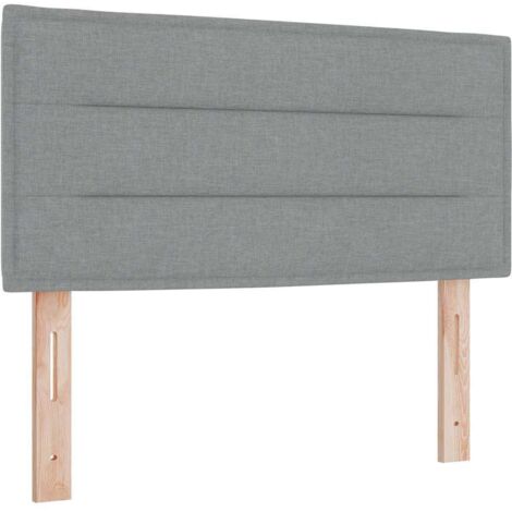 Headboard Other with Headboard Light grey 80 cm Fabric vidaXL
